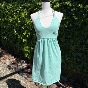 Victoria's Secret Mint Green Halter Mini Dress